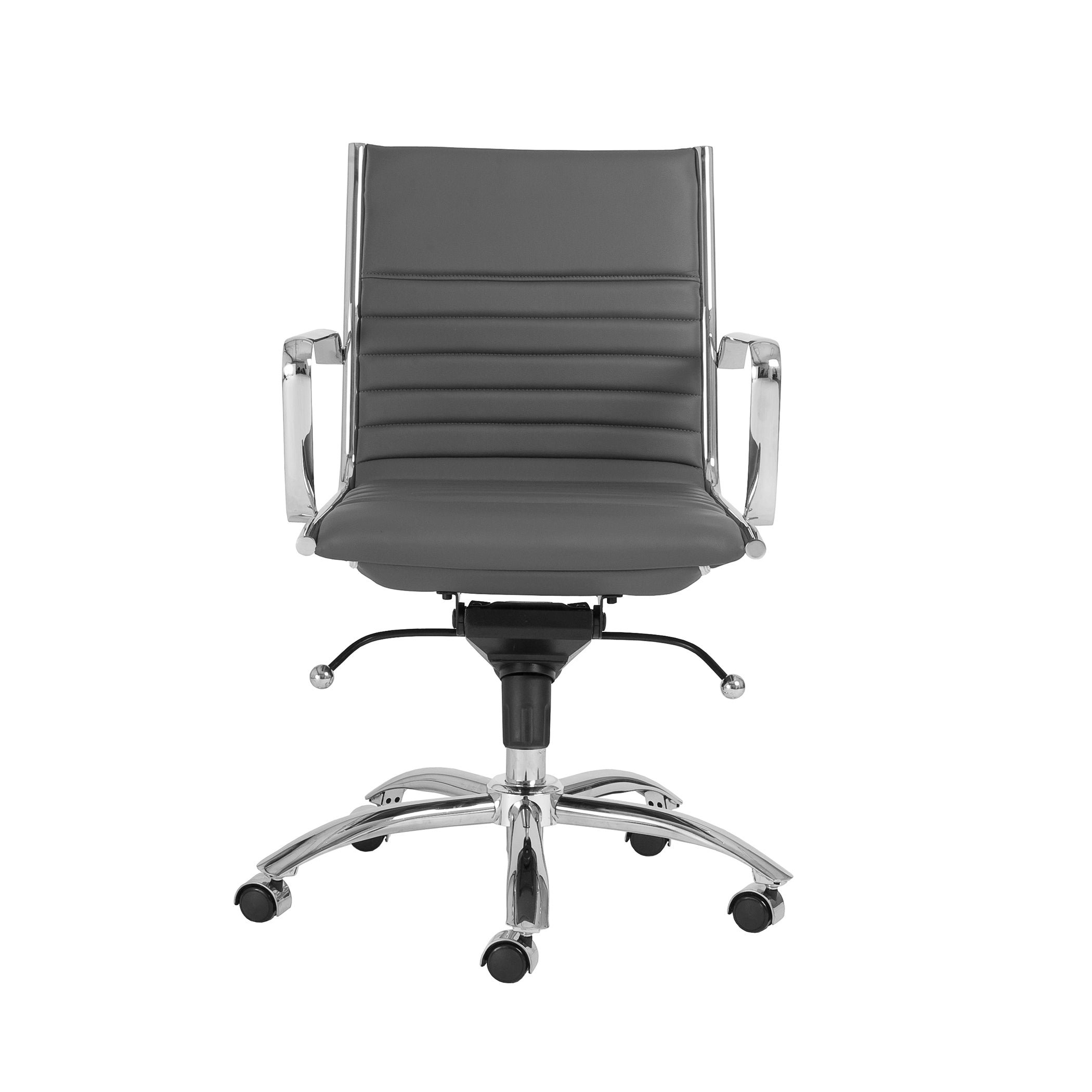 Dirk Low Back Office Chair with Chromed Steel Base - Ergonomic Mesh Desk Chair for Home & Office Workspaces - Perfect for Long Hours of Computer Work, Gaming, and Study Sessions