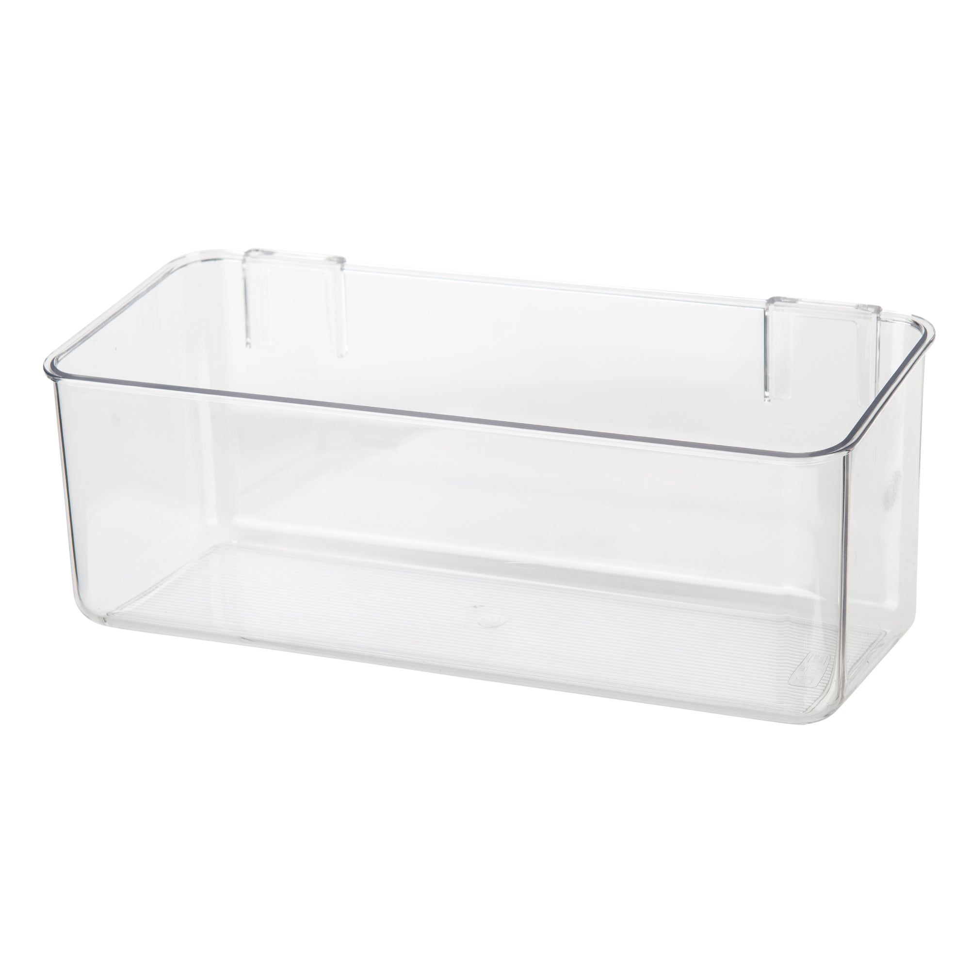Clear Wall Mount Adhesive Storage Container - Wide Transparent Organizer for Bathroom, Kitchen & Office - Perfect for Storing Toiletries, Spices & Office Supplies