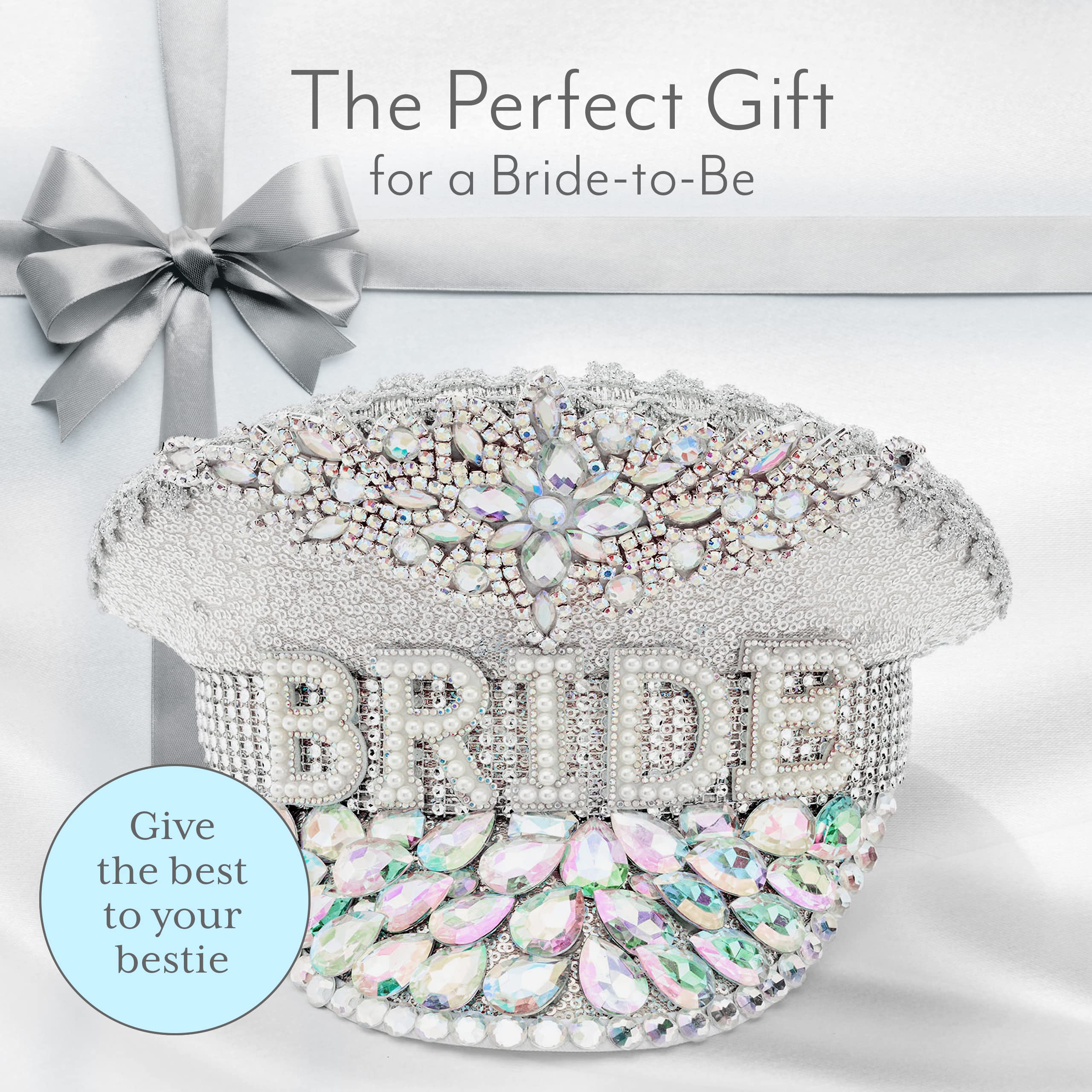 Bride Hat - Funny Bridal Hat for Wedding, Bachelorette Party & Bride Tribe - Perfect for Bridal Showers, Wedding Receptions & Bachelorette Party Games