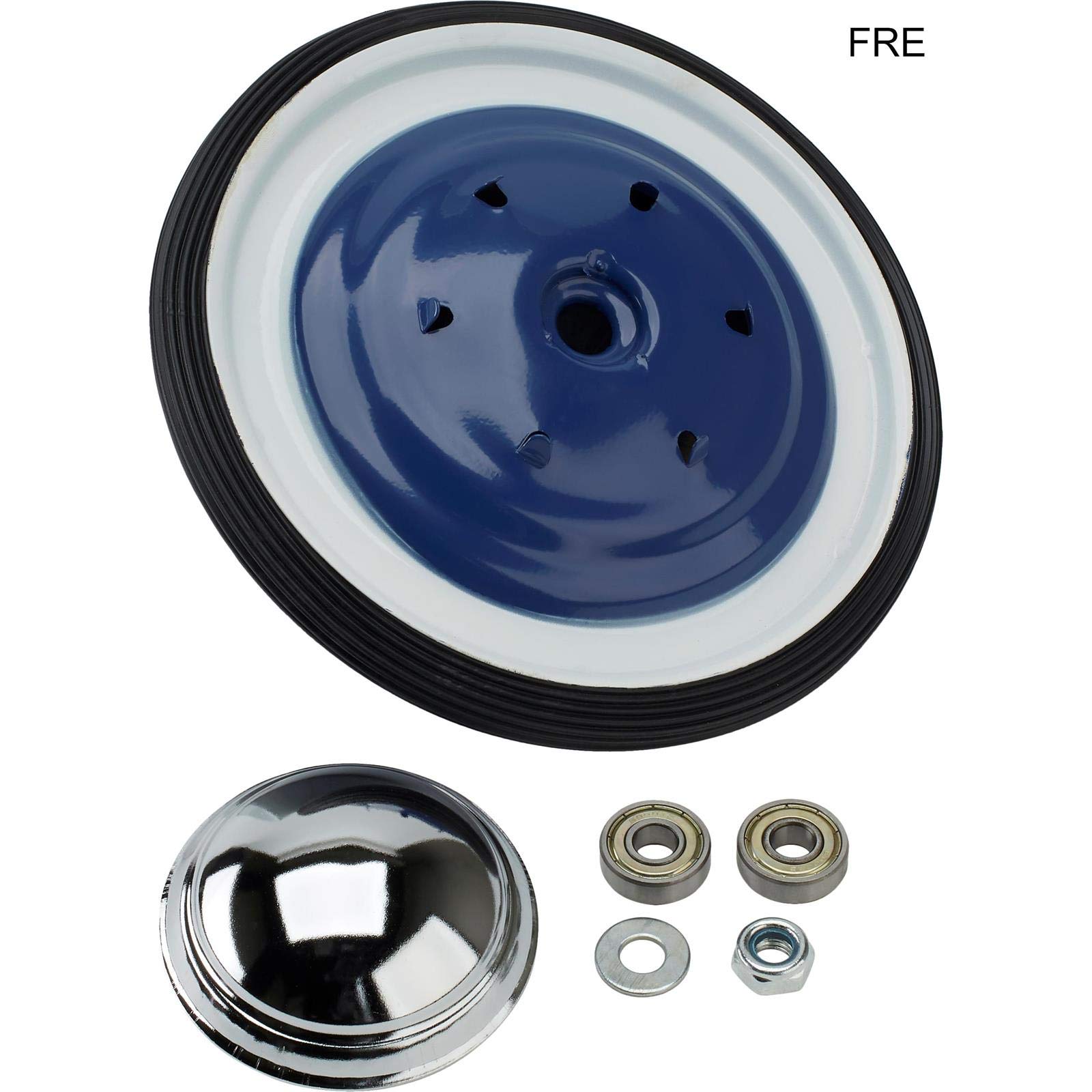 Blue and White Ripple Wheel and Tire Combo - 20 Inch Alloy Wheels with Tires - Perfect for Trucks, SUVs & Off-Road Vehicles - Free Shipping Included