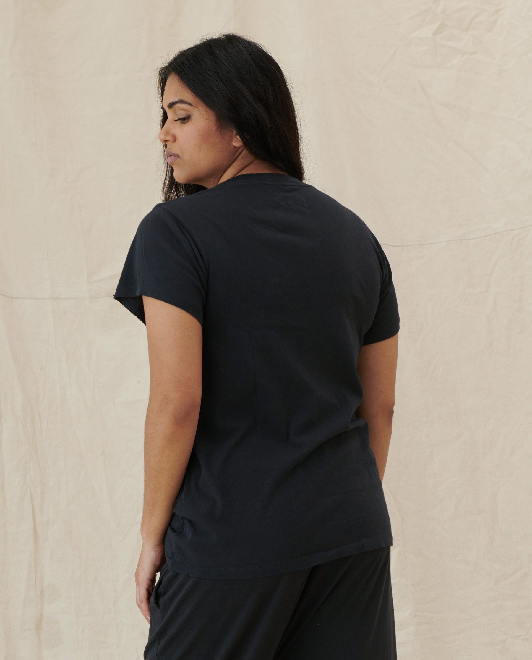 Premium Slim Fit T-Shirt for Men - Soft Solid Almost Black Cotton Tee | Casual Wear, Layering & Everyday Outfits