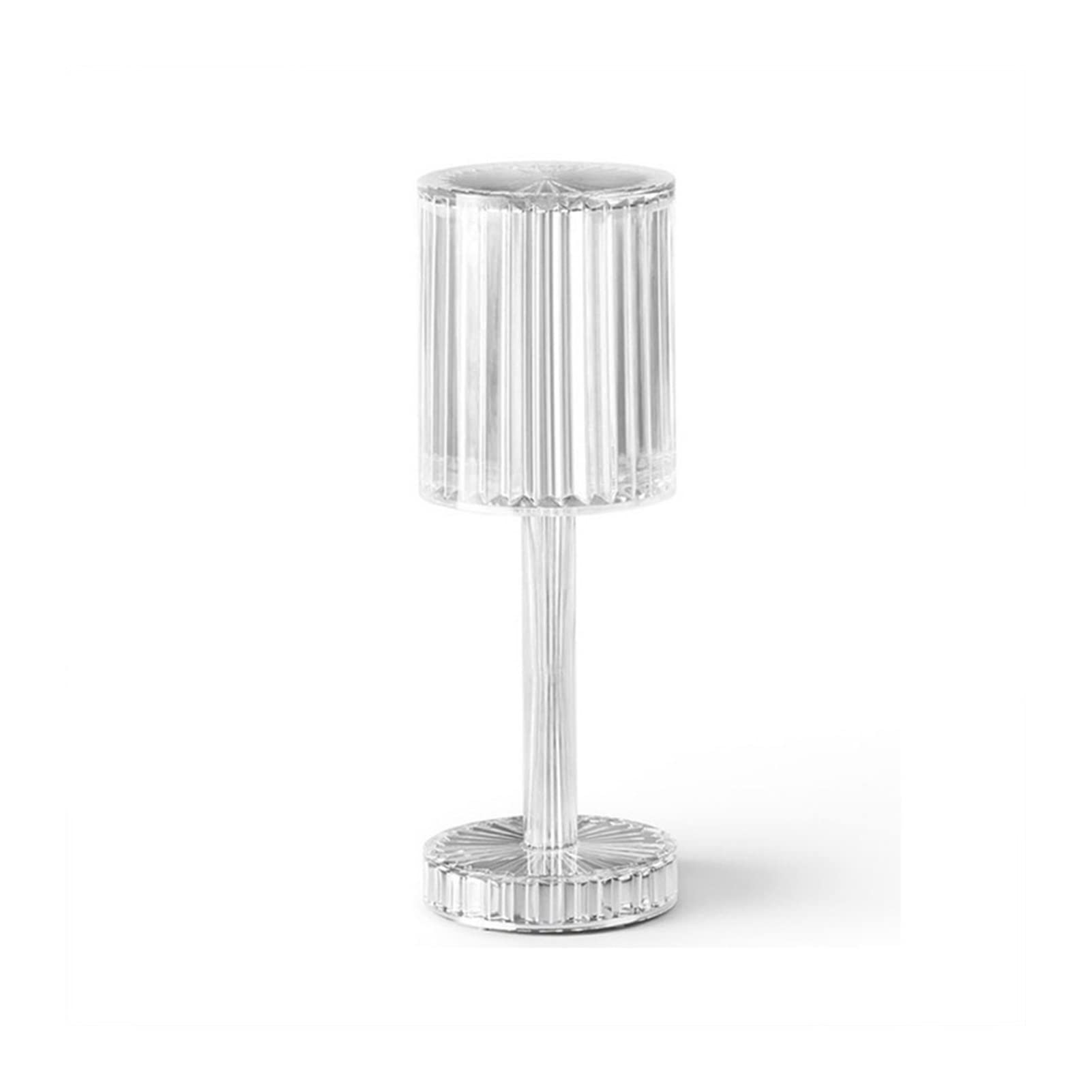 Luxury Cordless Crystal Table Lamp - USB Charging Touch Dimming Bedside Lamp for Bedroom, Living Room & Sofa | Modern Nightstand Reading Light with Crystal Color Lampshade | Perfect for Relaxing, Reading & Decor