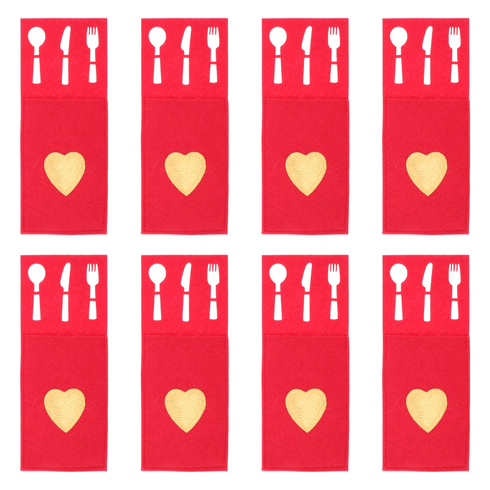 TENDYCOCO 8-Piece Fork and Knife Storage Bags - Cute Utensil Covers for Kitchen Organization, Picnics, and Travel (Adorable Design)