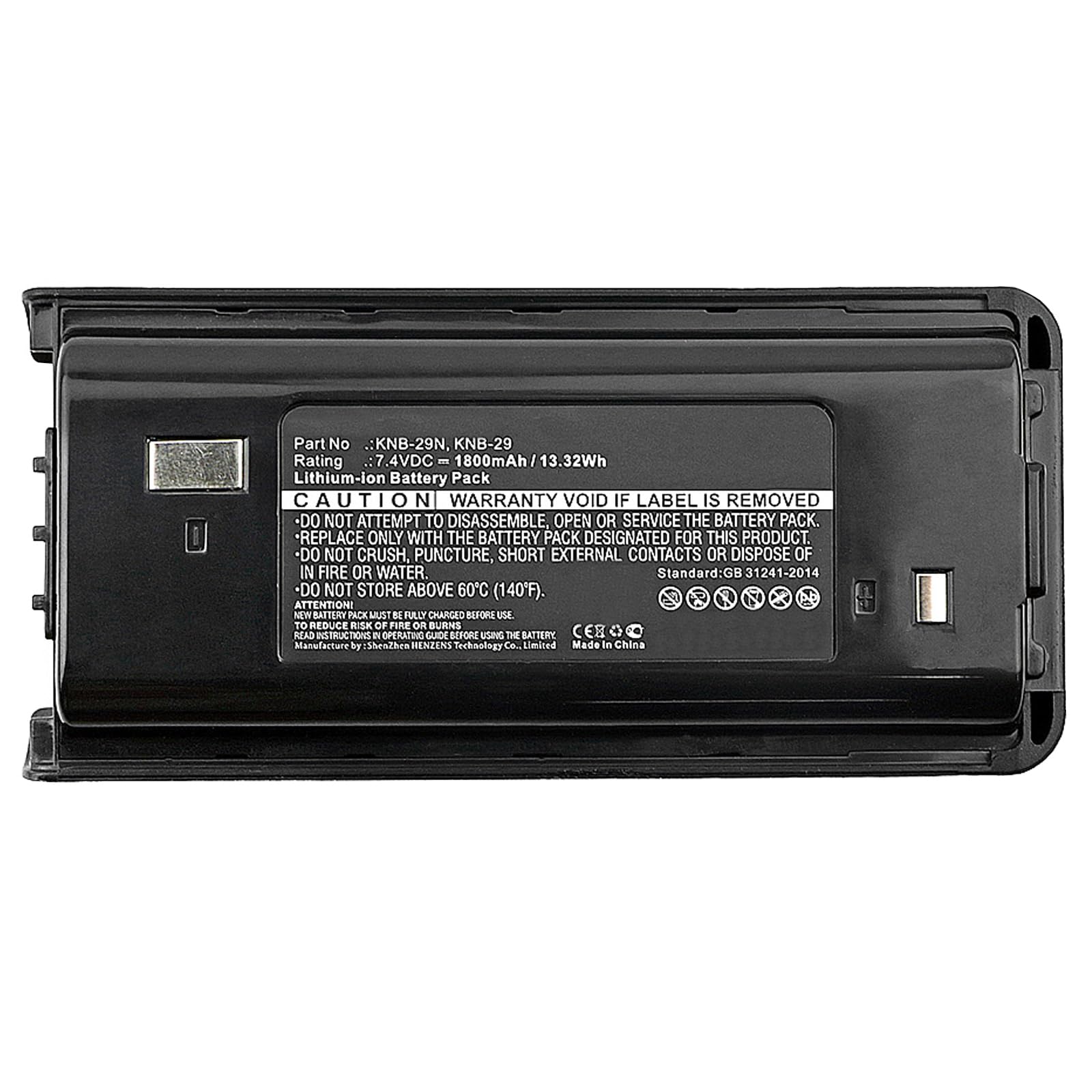Synergy Digital 2-Way Radio Battery - 1800mAh Li-ion 7.4V Replacement for Kenwood TK-3307M2 & KNB-29 | Long-Lasting Power for Security, Construction, and Outdoor Adventures