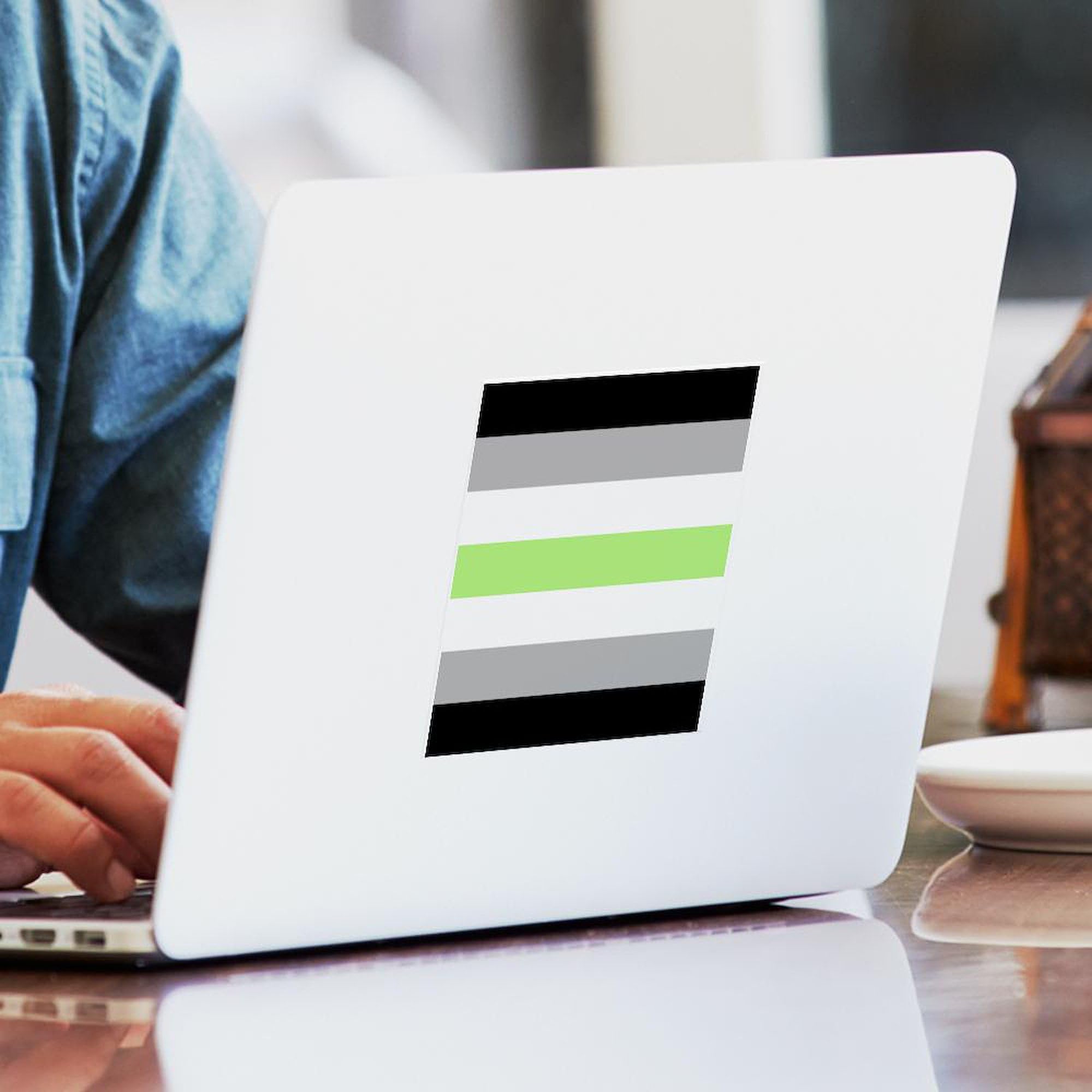 Agender Pride Flag Square Sticker 3
