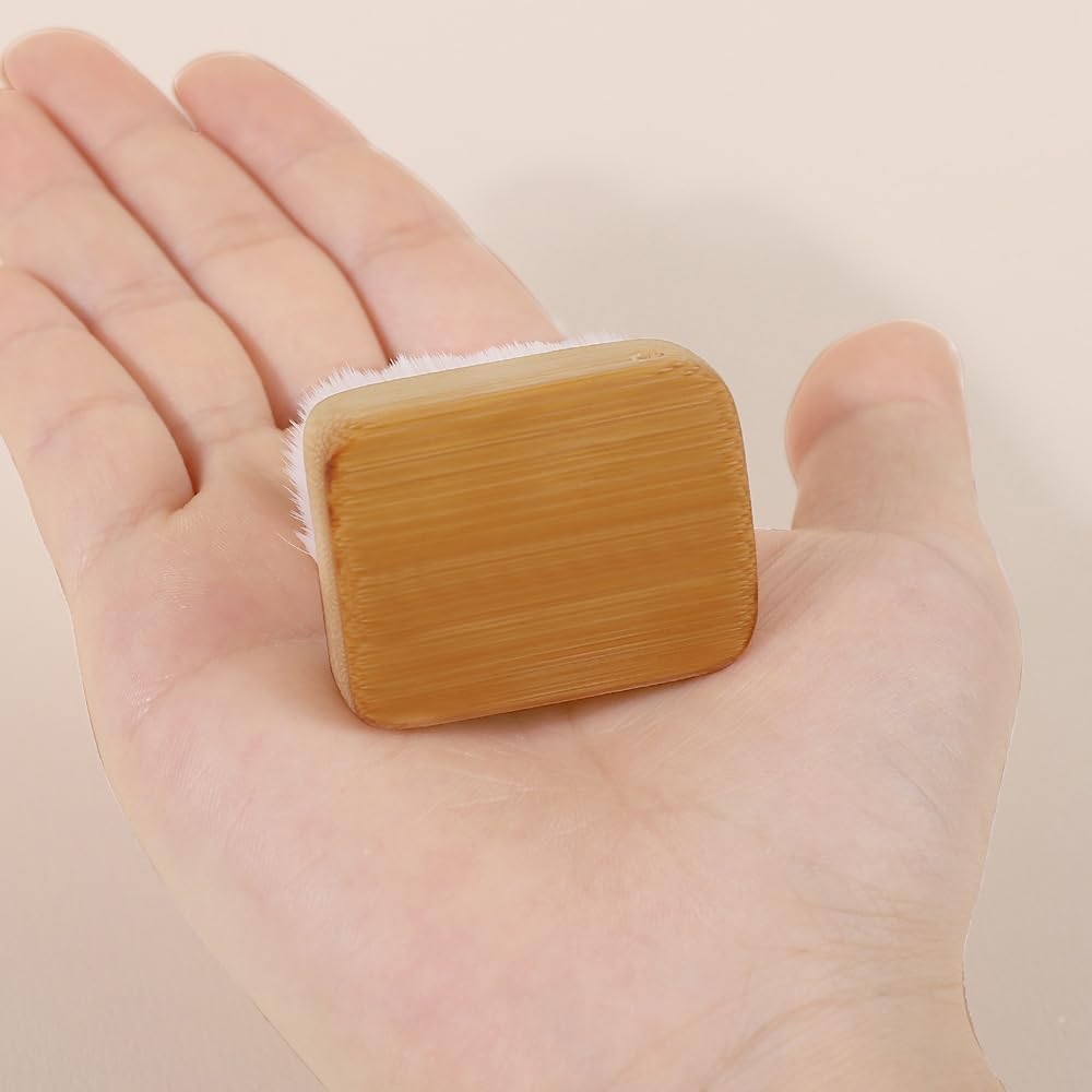 **Bamboo Nail Brush with Soft Bristles - Gentle Fingernail & Toenail Cleaner for Dust-Free Hands & Feet - Non-Abrasive Daily Use Nail Brush (HJ-NB127) - Perfect for Home, Travel & Spa Care**