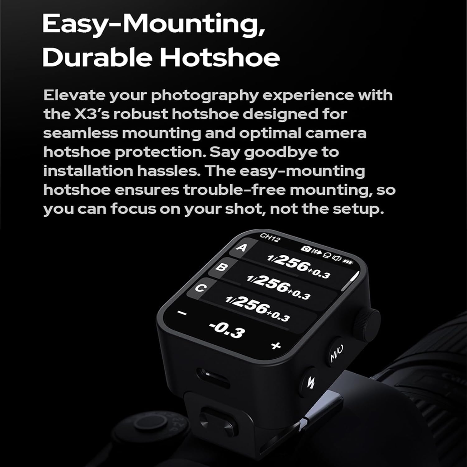 Godox X3N TTL Wireless Flash Trigger for Nikon Cameras - Built-in Lithium Battery, OLED Touchscreen Transmitter - Perfect for Studio, Portrait & Event Photography