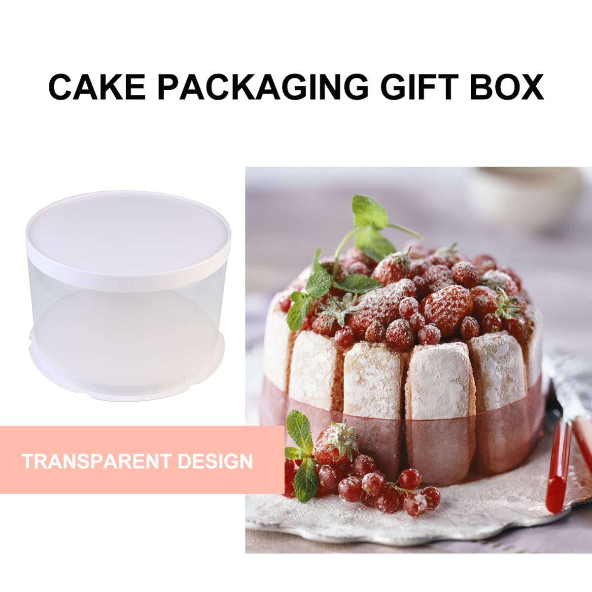 Hemoton 3-Piece Plastic Cake Storage Container Set - Transparent Round Cake Box with Dome Lid for Wedding, Bakery & Dessert Display - Perfect for Cake Transport, Party Serving & Kitchen Storage