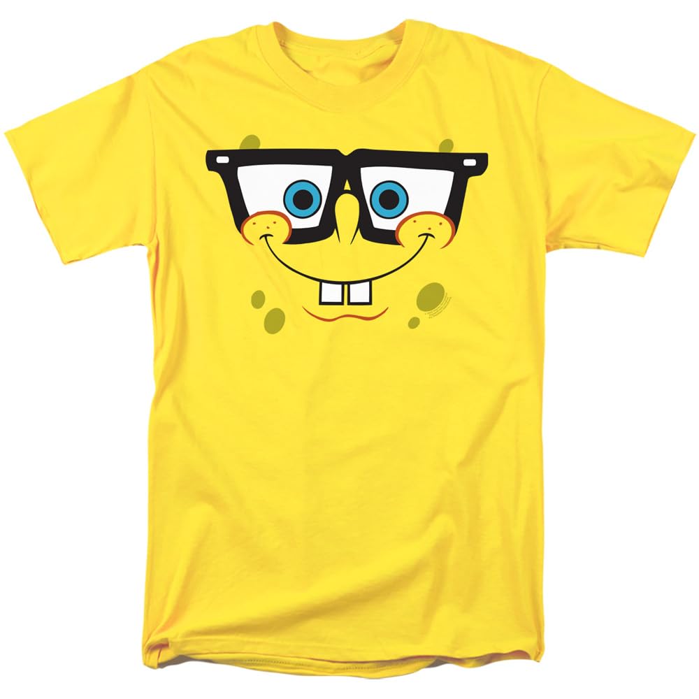Popfunk Classic SpongeBob SquarePants Unisex Adult T-Shirt - Soft Cotton Tee for Men & Women - Perfect for Casual Wear, Cosplay & SpongeBob Fans