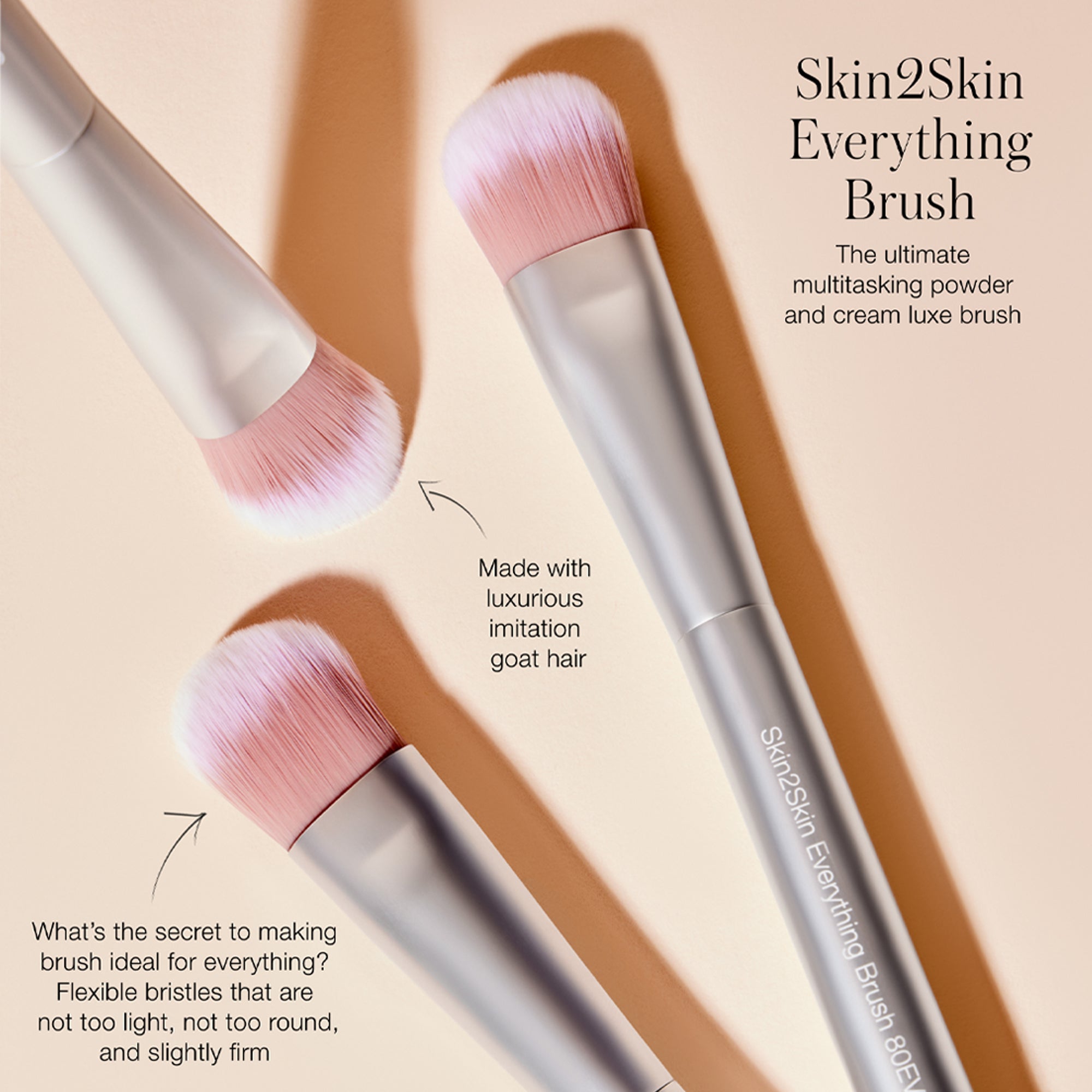 Skin2Skin Everything Brush - Premium Makeup Brush Set for Flawless Face & Eye Application | Perfect for Professional Artists & Home Makeup Lovers