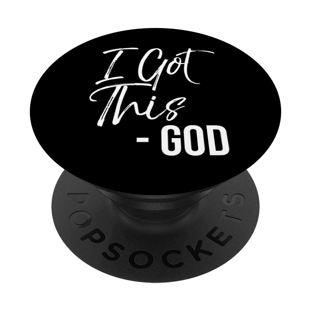 God PopSocket Grip - Christian Faith Bible Quote Swappable PopGrip for Phones & Tablets, Perfect for Daily Use, Church, and Inspirational Moments