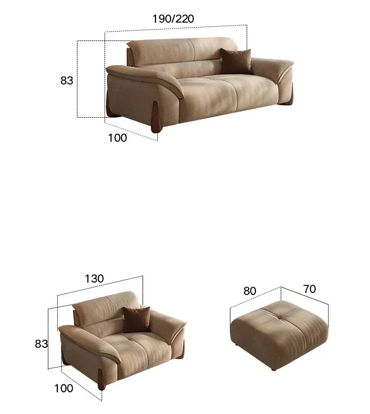 Premium Leather Pouf Ottoman - Modern Footrest & Extra Seating for Living Room, Bedroom, or Nursery - Soft & Durable Home Decor Accent