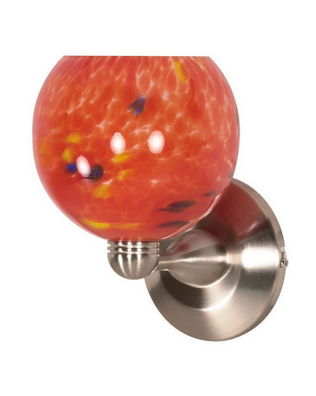 Nuvo Lighting 60 707 Brushed Nickel Wall Sconce with Molten Lava Sphere Glass - Perfect for Bedroom, Hallway, and Living Room Lighting Decor