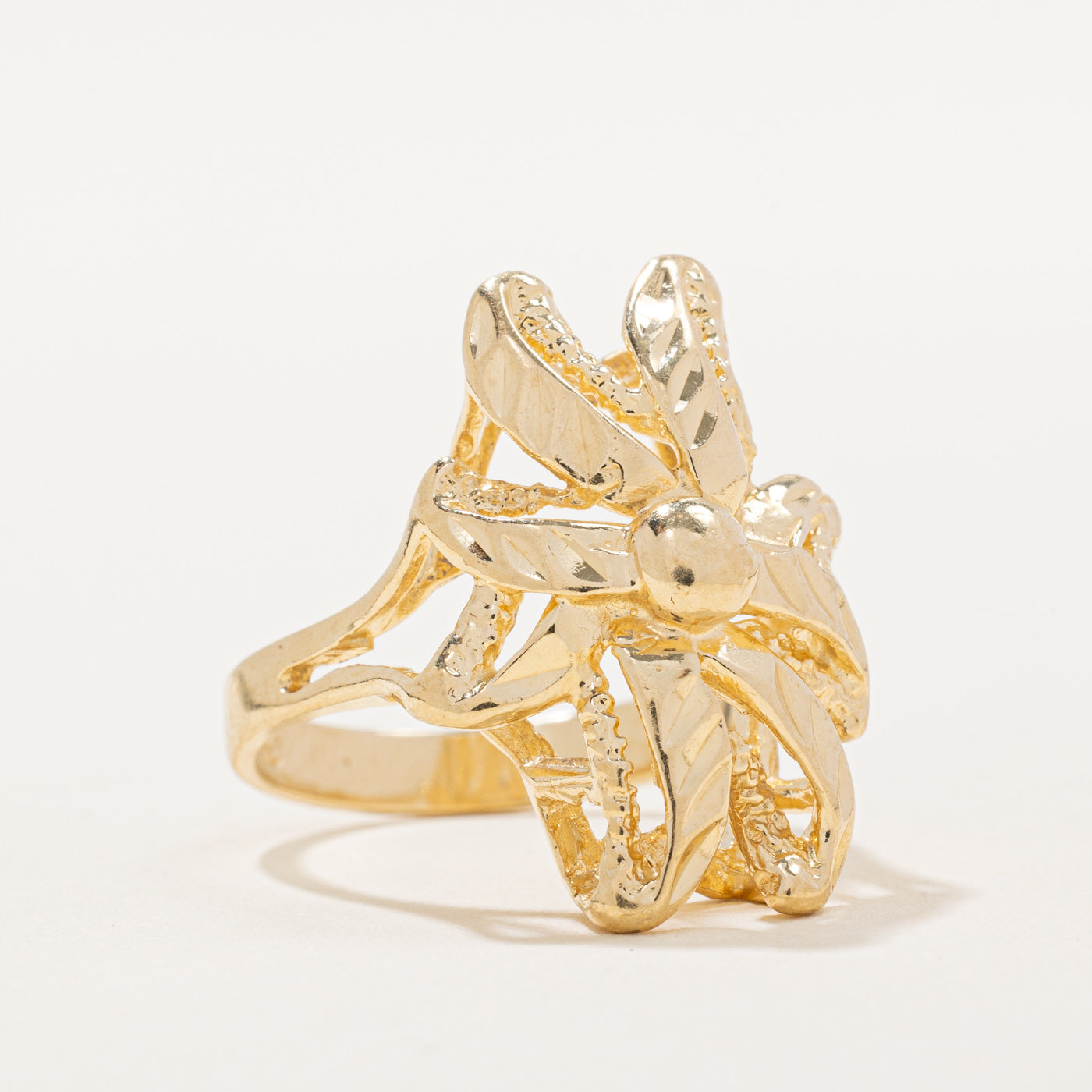 Vintage 1981 Soviet Hallmarked Armenian 14k Yellow Gold Ring - Size 7.25 - Perfect for Engagement, Wedding & Special Occasions