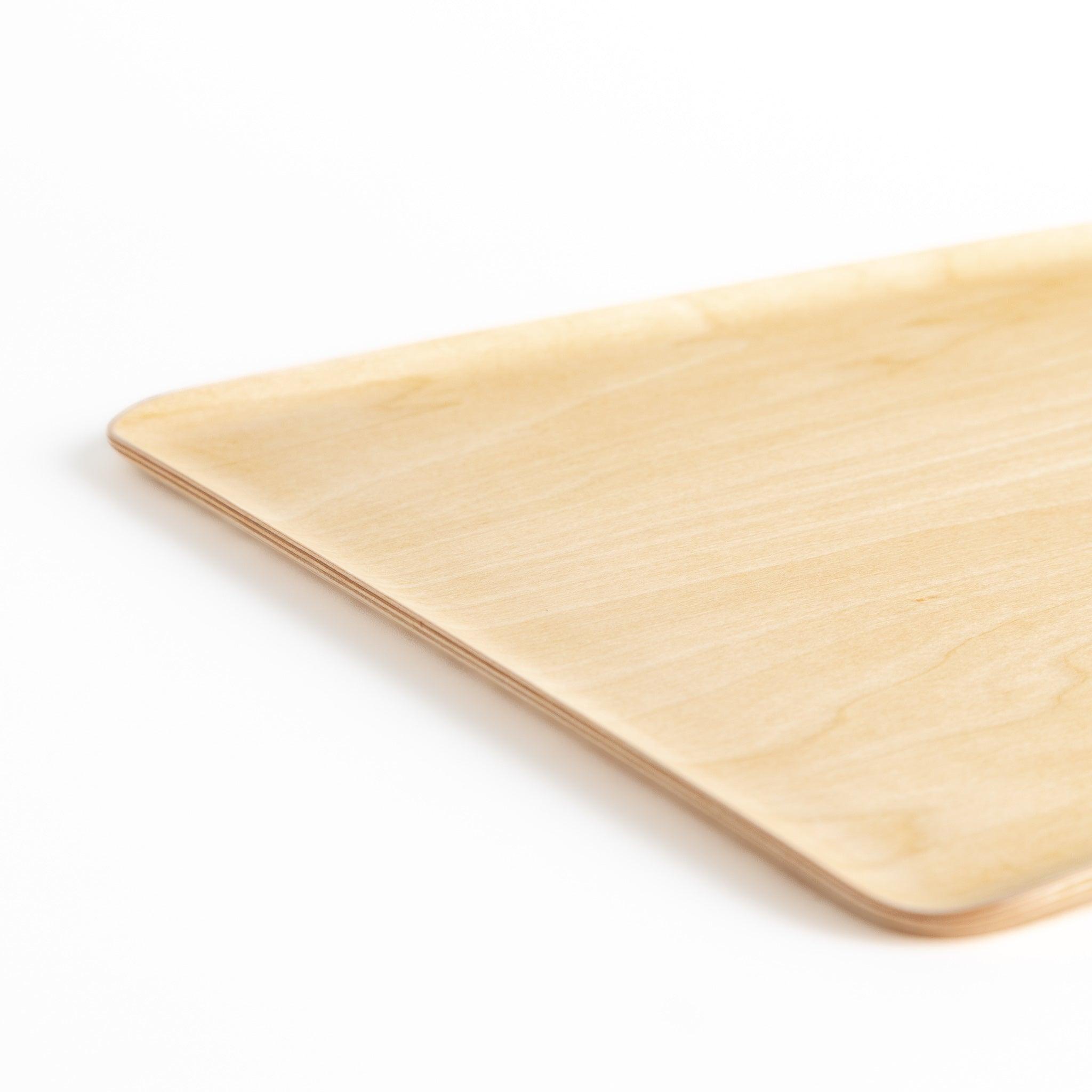 Premium Japanese Linden Wood Tray - Handcrafted Natural Serving Tray for Tea, Coffee & Desserts | Elegant Home Decor & Gift Idea