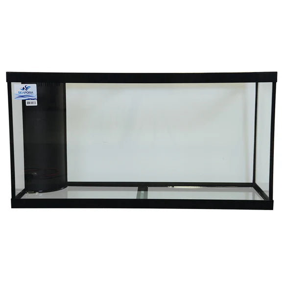 Marineland Seapora 90 Gallon Drilled Reef Ready Corner Flow Aquarium Tank 48x18x24 Inches - Perfect for Saltwater Coral Reef & Marine Fish Tanks