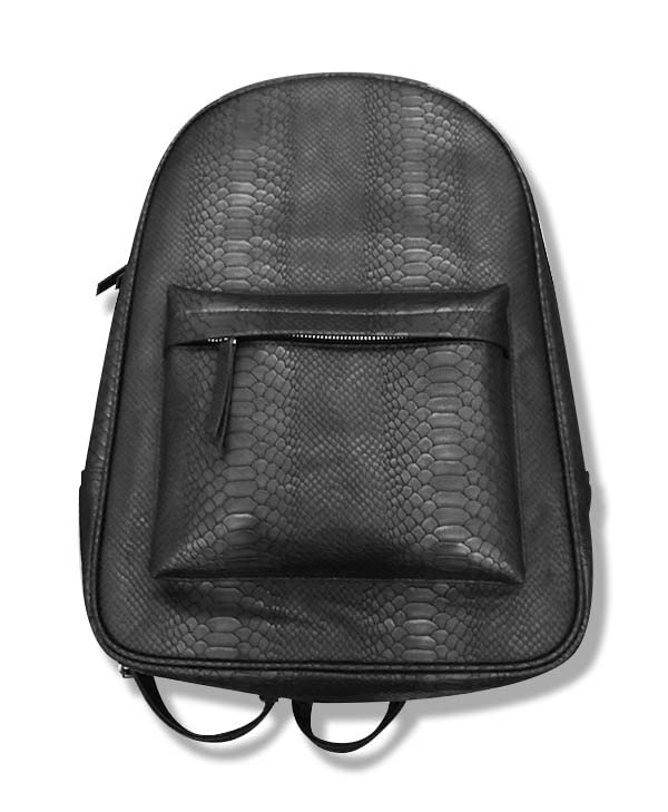 Nomad Leather Co. Crocodile Print Backpack - Stylish PU Leather Laptop Bag for Men & Women - Perfect for Work, Travel & College