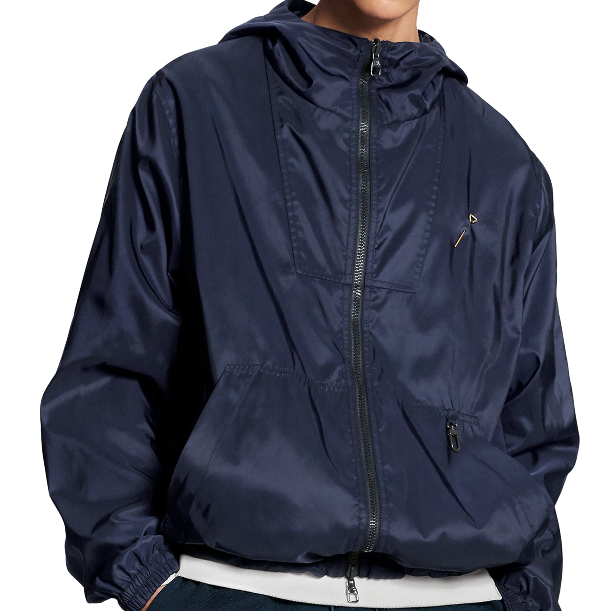 Louis Vuitton LV Monogram Reversible Navy Windbreaker Jacket - Waterproof Lightweight Men's Outerwear for Travel & Outdoor Activities