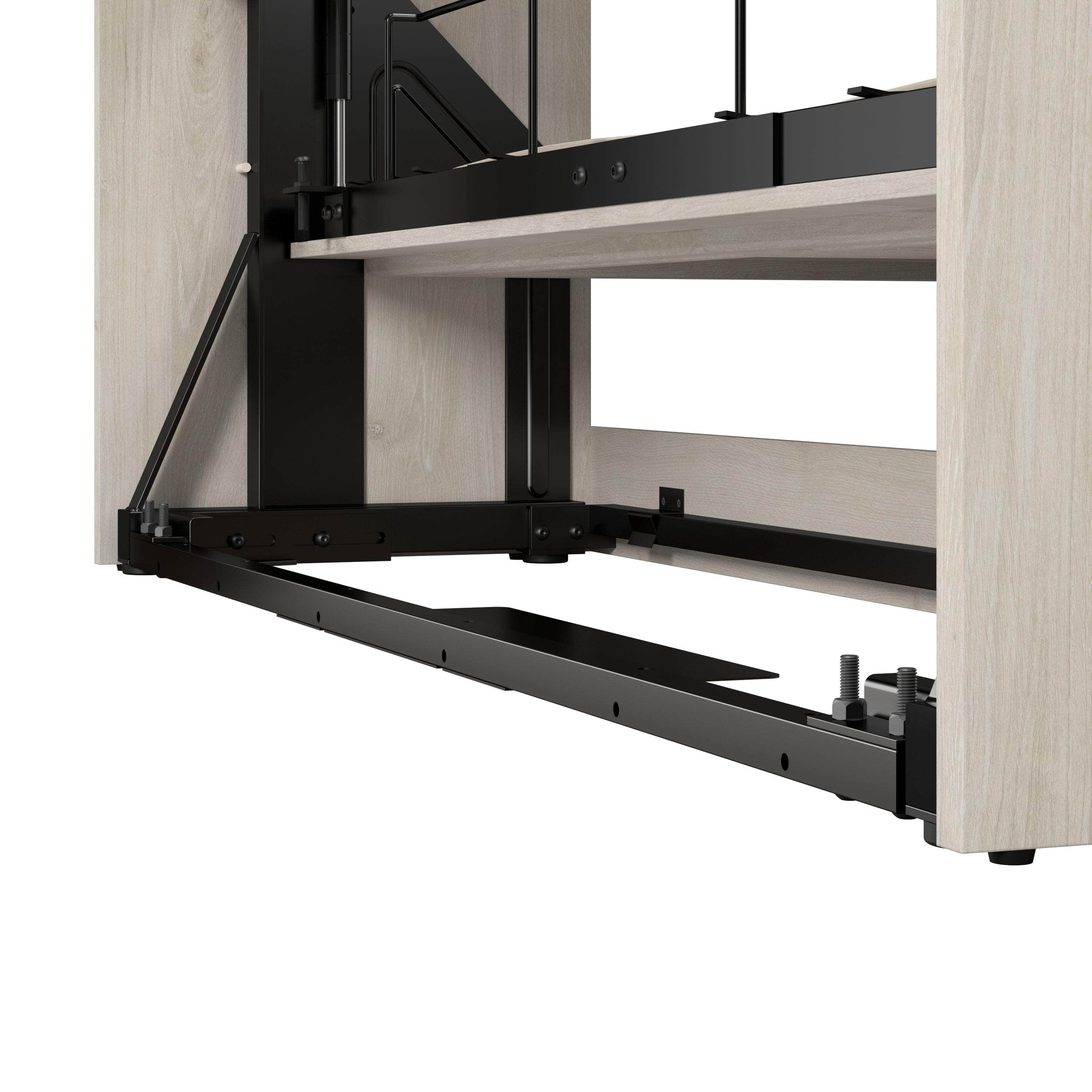 Space-Saving Full Murphy Wall Bed with Built-In Storage Unit - 3 Color Options for Bedroom, Guest Room, or Studio Apartment