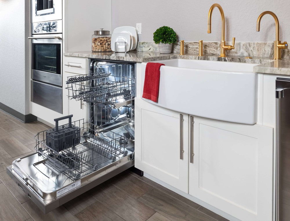 BREDA 24 Inch Built-In Dishwasher - ADA Compliant, Custom Panel Ready, Stainless Steel Interior (Model LUDWA30150) - Perfect for Modern Kitchens and ADA Accessible Homes