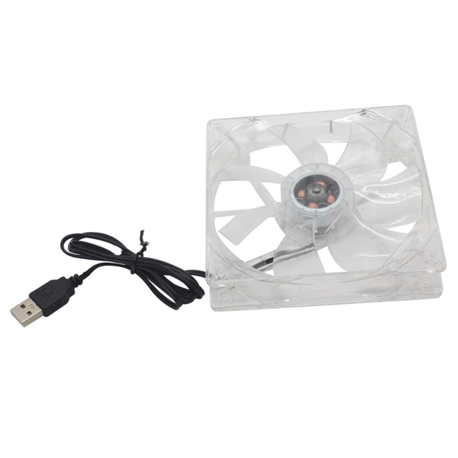 12cm Transparent USB-Powered PC Cooling Fan - High Speed, Low Noise Computer Case Fan for Gaming, Office & Home Desktop PCs - Perfect for Overclocking & Silent Workstations