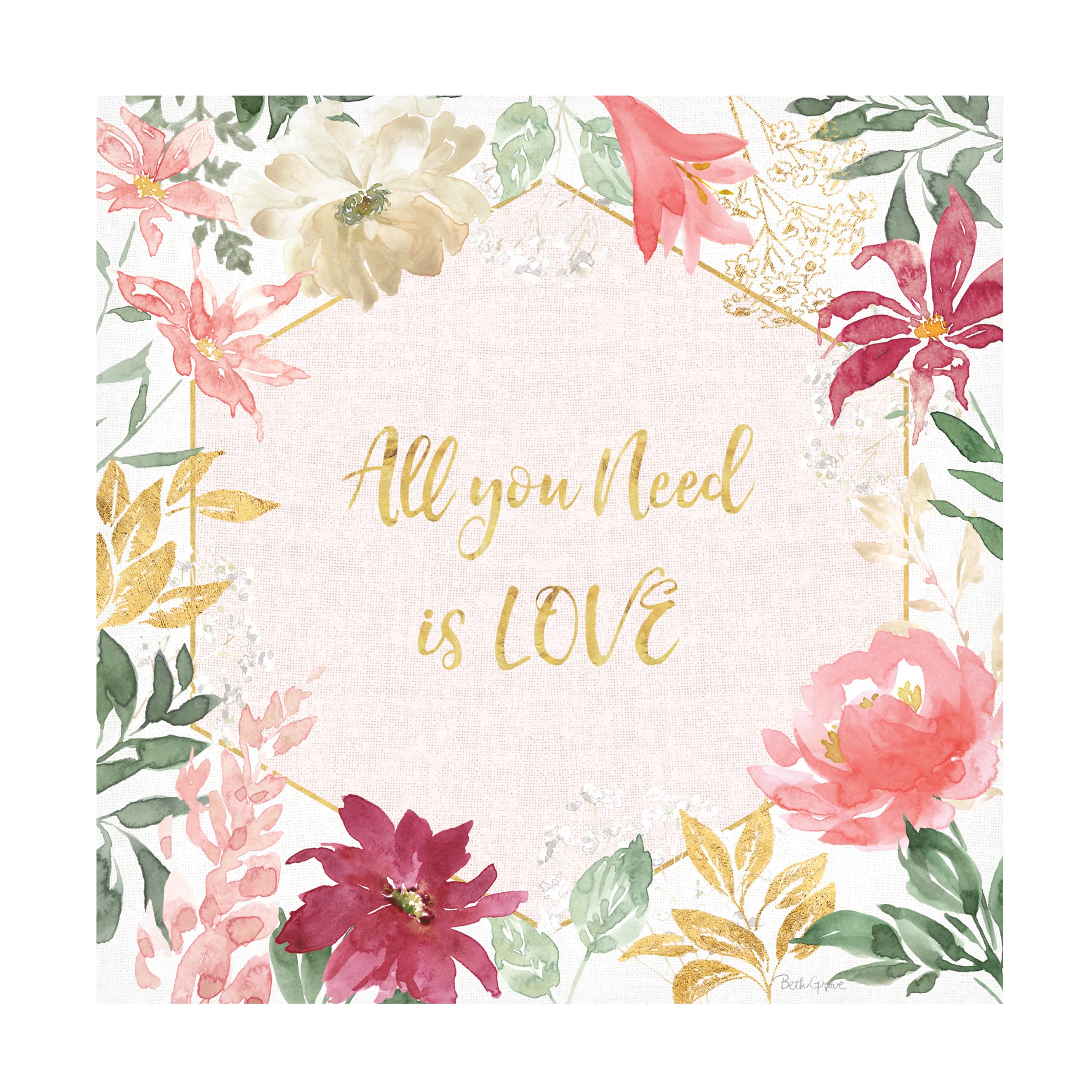 Mary Urban 'Pastel Flower Market VIII' Canvas Wall Art Print - Floral Home Decor for Living Room, Bedroom & Office