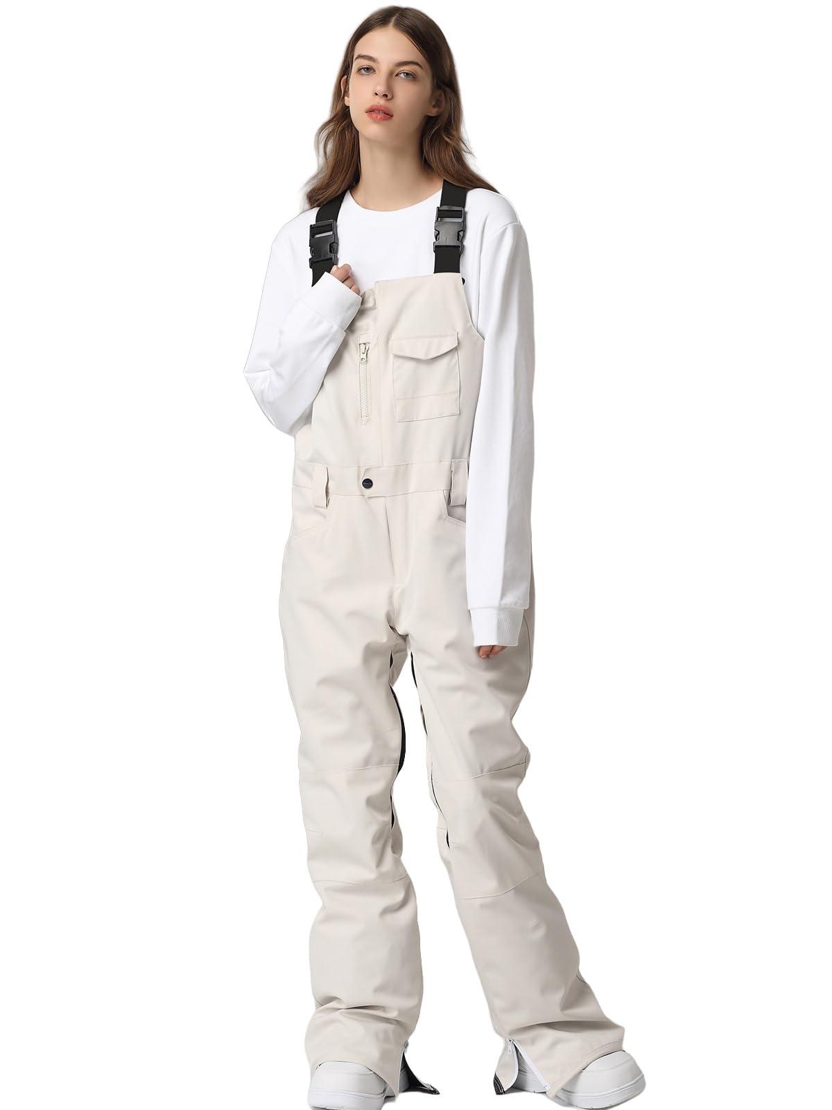SEARIPE Women's Waterproof Ski Pants - Insulated Snow Bib Overalls with Adjustable Fit & Ripstop Fabric for Skiing, Snowboarding & Winter Outdoor Activities