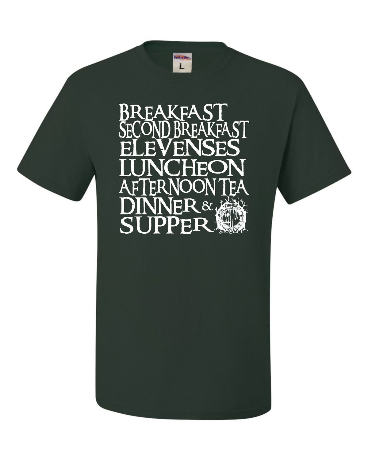 Go All Out Adult The Seven Daily Meals Graphic T-Shirt - Funny Food Lover Tee for Men & Women - Perfect for Casual Wear, Gifts, and Foodie Events