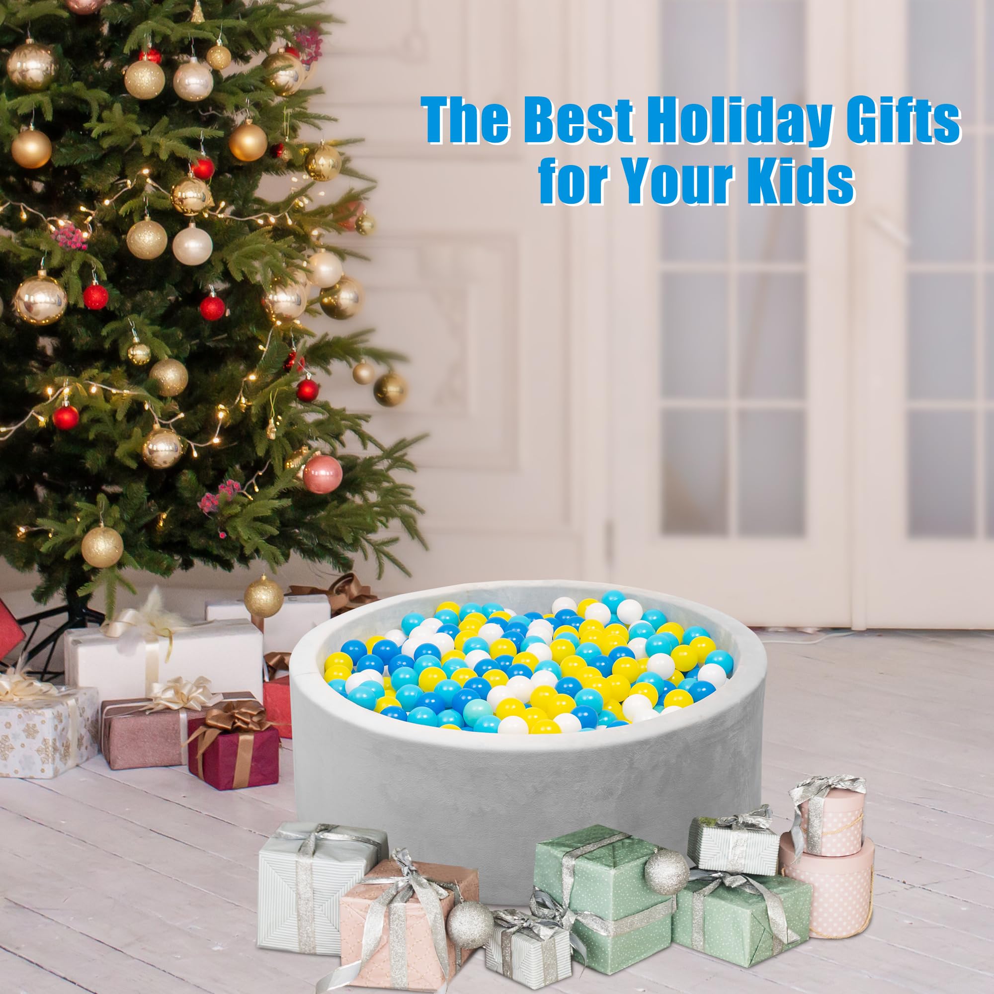 1000 Pack Yellow Soft Pit Balls for Kids Playhouse | BPA-Free, Crush-Proof 2.2 Inch Play Balls in 4 Colors | Perfect for Bounce Houses, Baby Pools & Birthday Parties | Safe Toddler Play, Daycare Activities & Indoor Ball Pits