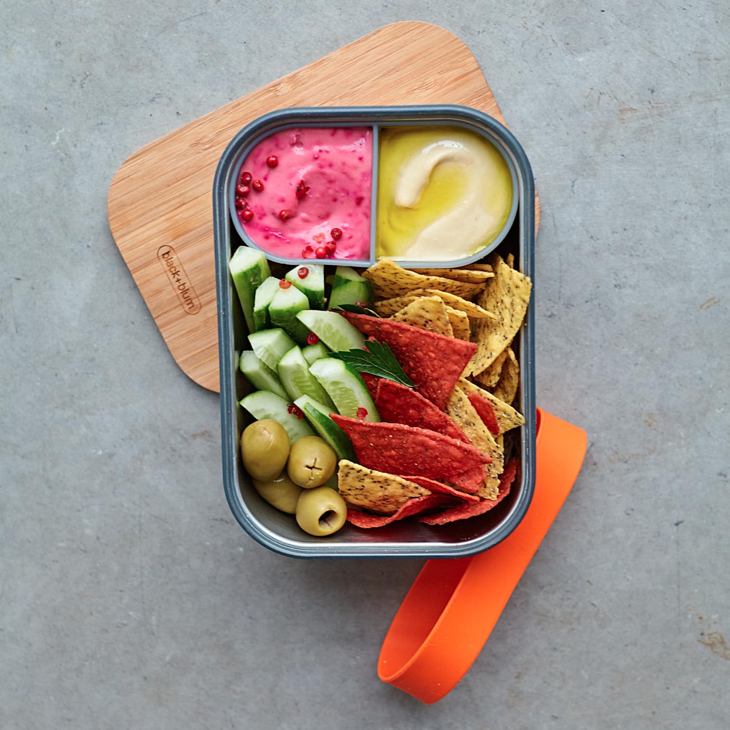 BLACK + BLUM Stainless Steel Sandwich Box Large - Eco-Friendly Plastic-Free Meal Prep Lunch Container with Bamboo Lid (42 oz / 1.25L) - Perfect for Office Lunch, Picnics & Sustainable Food Storage