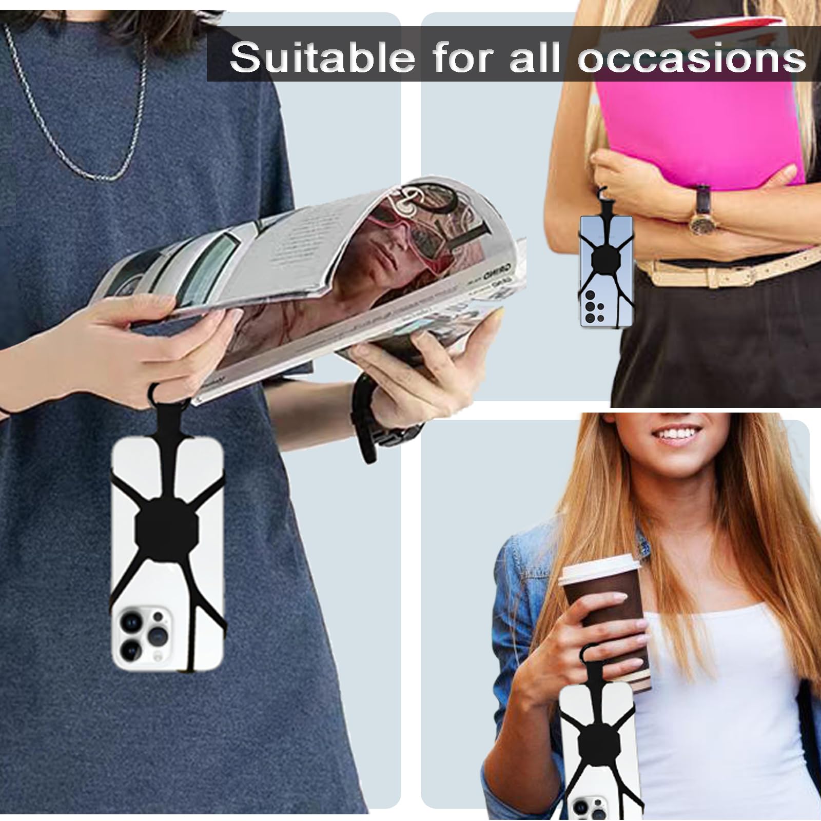 Anti-Theft Phone Lanyard for iPhone & Smartphones - Adjustable Phone Tether Strap with Secure Hook - Perfect for Travel, Work, Gym & Outdoor Activities