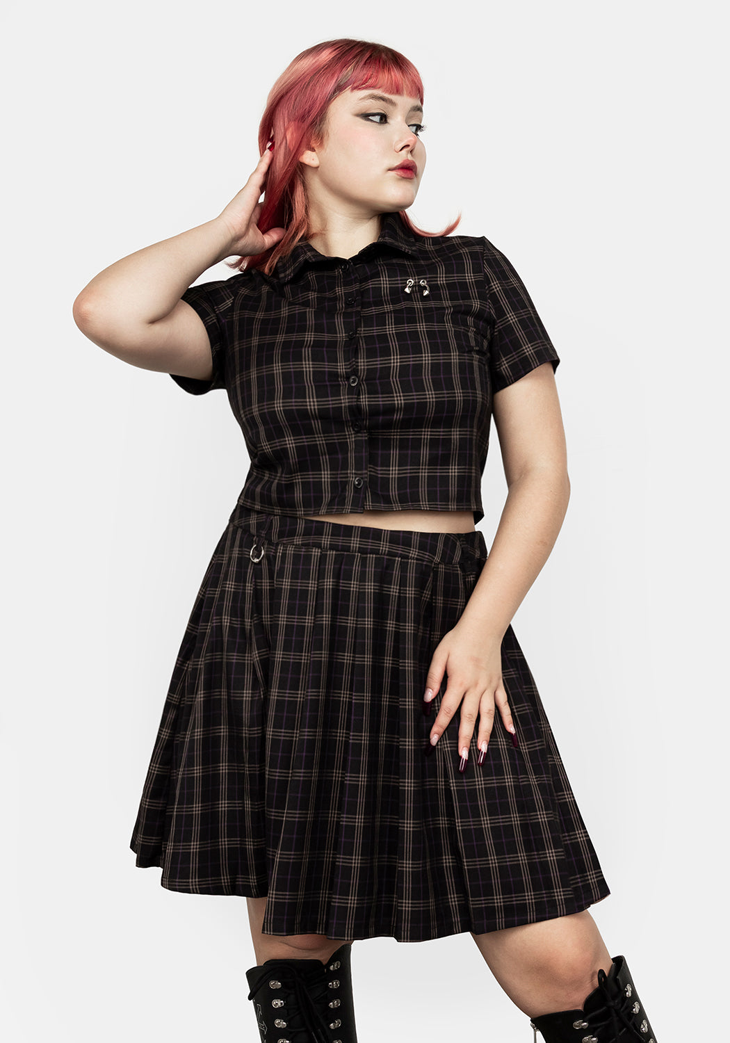 Jinx Check Co Ord Skirt - Stylish Plaid Skirt for Women | Perfect for Casual Outfits, Office Wear & Date Nights