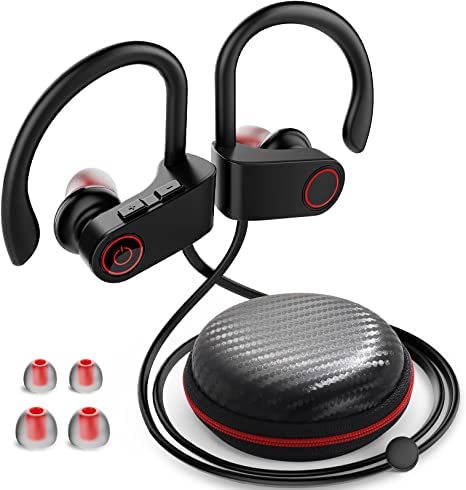 Wireless Bluetooth Earbuds, IPX7 Waterproof Sports Headphones with Secure Fit for Running, Gym & Workout - Perfect for Jogging, Cycling & Fitness Training