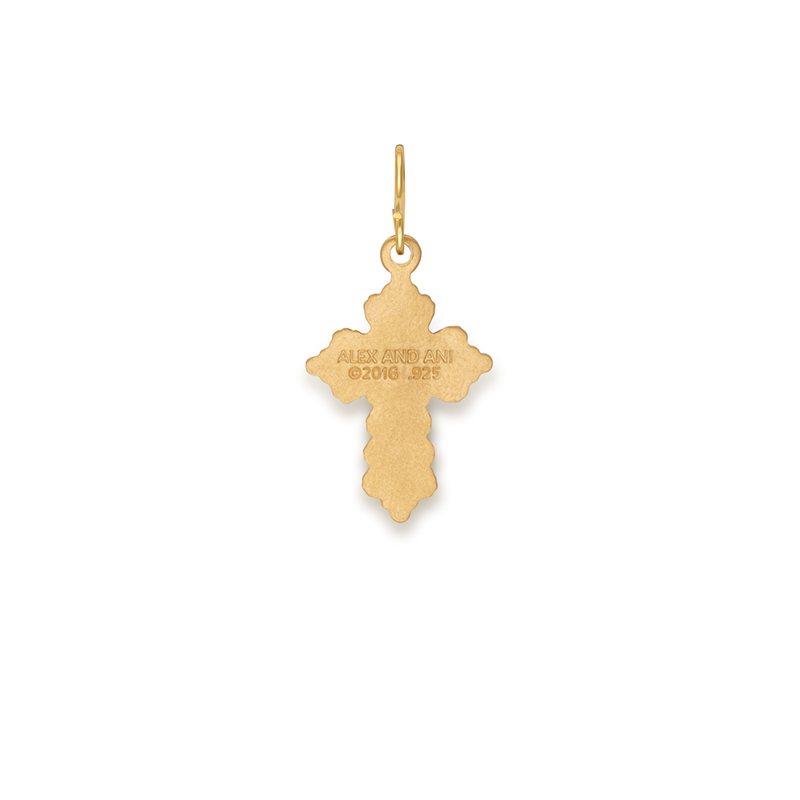 Floral Cross Charm - Small Elegant Pendant for Necklace, Bracelet & Jewelry Making - Perfect for Gifts, DIY Crafts & Religious Occasions