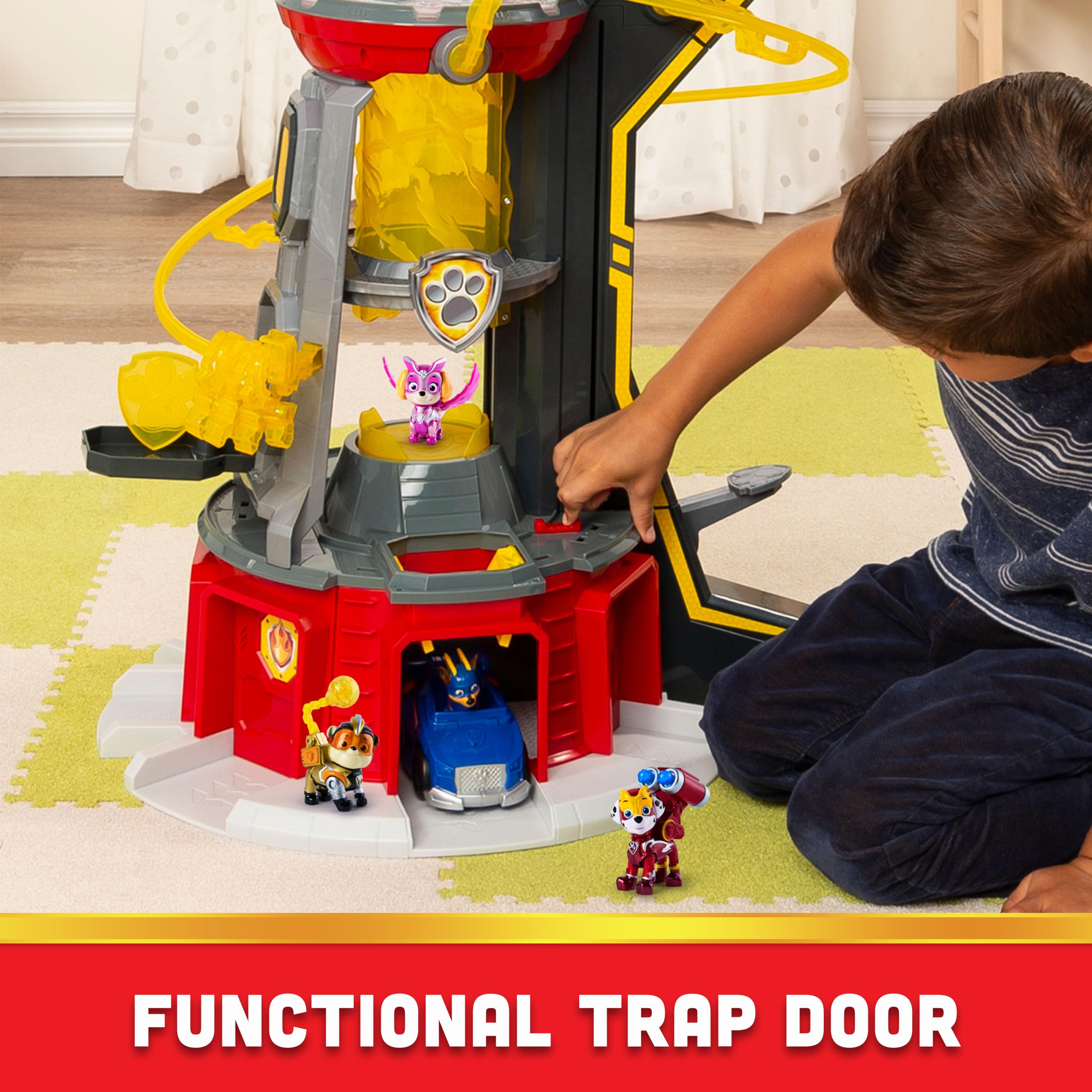 **Paw Patrol Mighty Lookout Tower Playset with 4 Exclusive Action Figures, Toy Car, Lights & Sounds – Amazon Exclusive Toy for Kids Ages 3+ | Interactive Adventure Playset for Imaginative Play**
