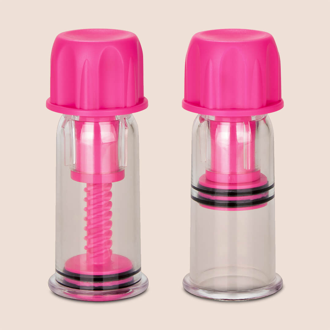 Nipple Play® Vacuum Twist Suckers - Adjustable Vacuum Pressure for Sensual Pleasure | Adult Intimacy Toys for Couples Play & Solo Exploration