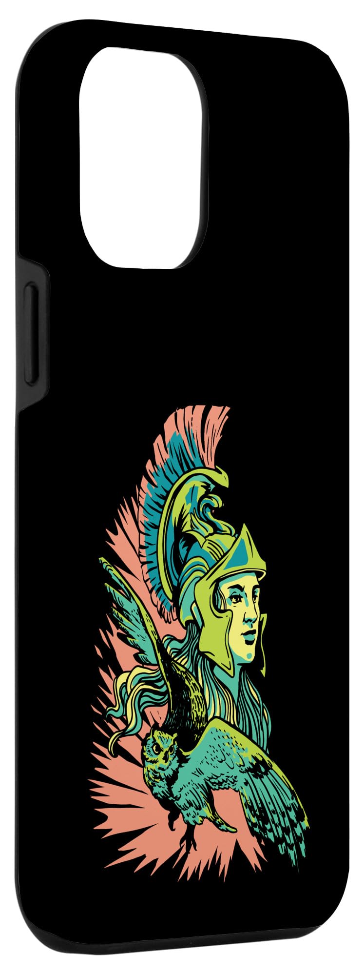 iPhone 14 Pro Max Case - Greek Mythology Design Featuring Athena Goddess | Ancient Greece Art Inspired Protective Cover for Daily Use, Travel & Gifts