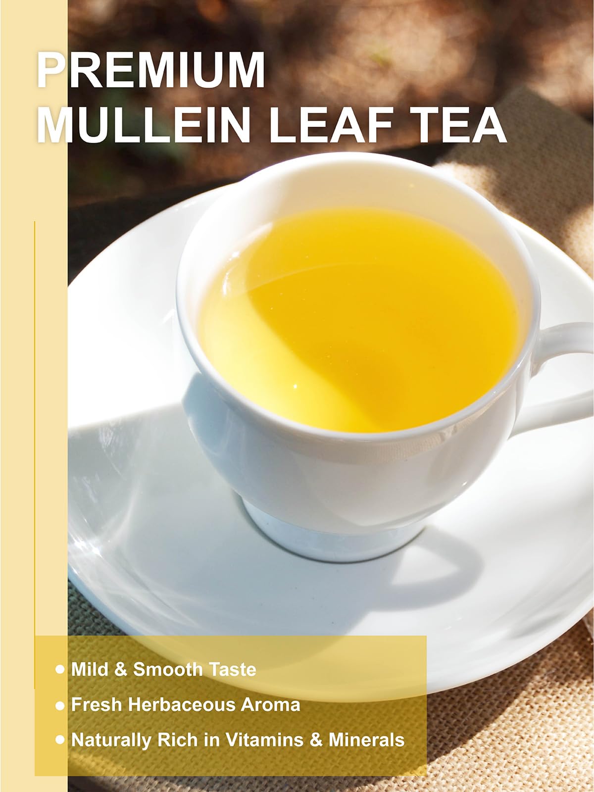 Organic Mullein Leaf Tea Bags 30 Count - 100% Natural Caffeine-Free Herbal Tea for Respiratory Support & Relaxation - Perfect for Cold Season, Evening Soothing, and Wellness Rituals