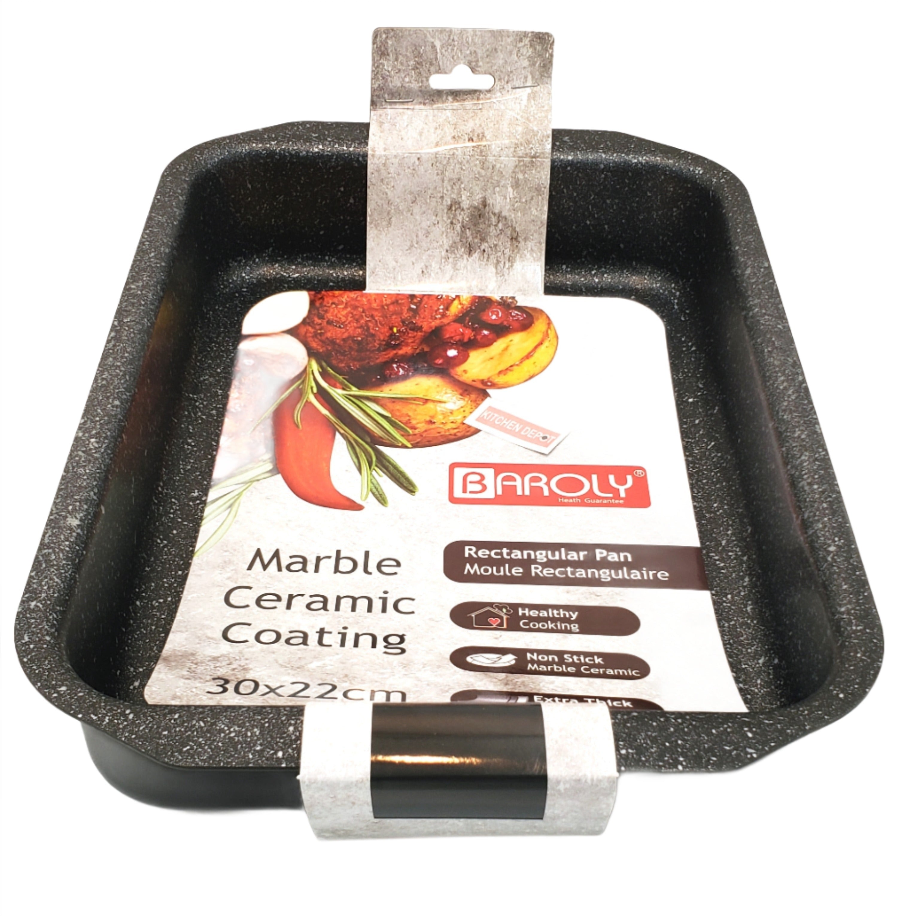 14x9.75x2 Inch Non-Stick Rectangular Baking Pan - Perfect for Cakes, Brownies, Lasagna & Sheet Pan Meals - Oven Safe & Easy Clean