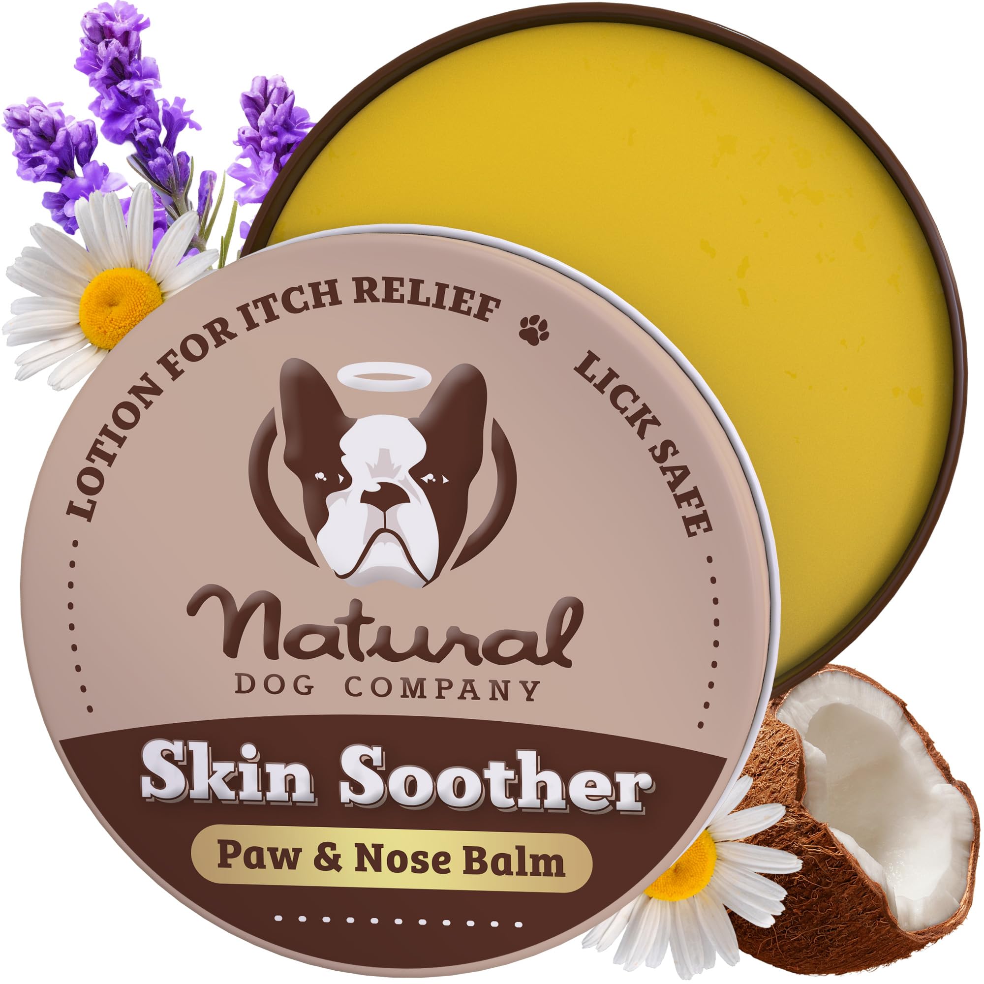 Natural Dog Skin Soother Balm - 2oz Tin for Allergy & Itch Relief | Hot Spot Treatment, Dry Skin Moisturizer & Healing Rash Cream for Dogs | Perfect for Daily Care, Outdoor Adventures & Post-Grooming Soothing