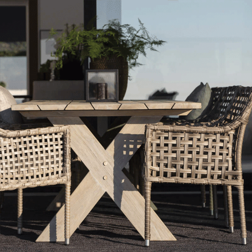 Artwood Santa Monica Outdoor Dining Chair - Classic Grey Patio Furniture for Garden, Poolside & Backyard Relaxation