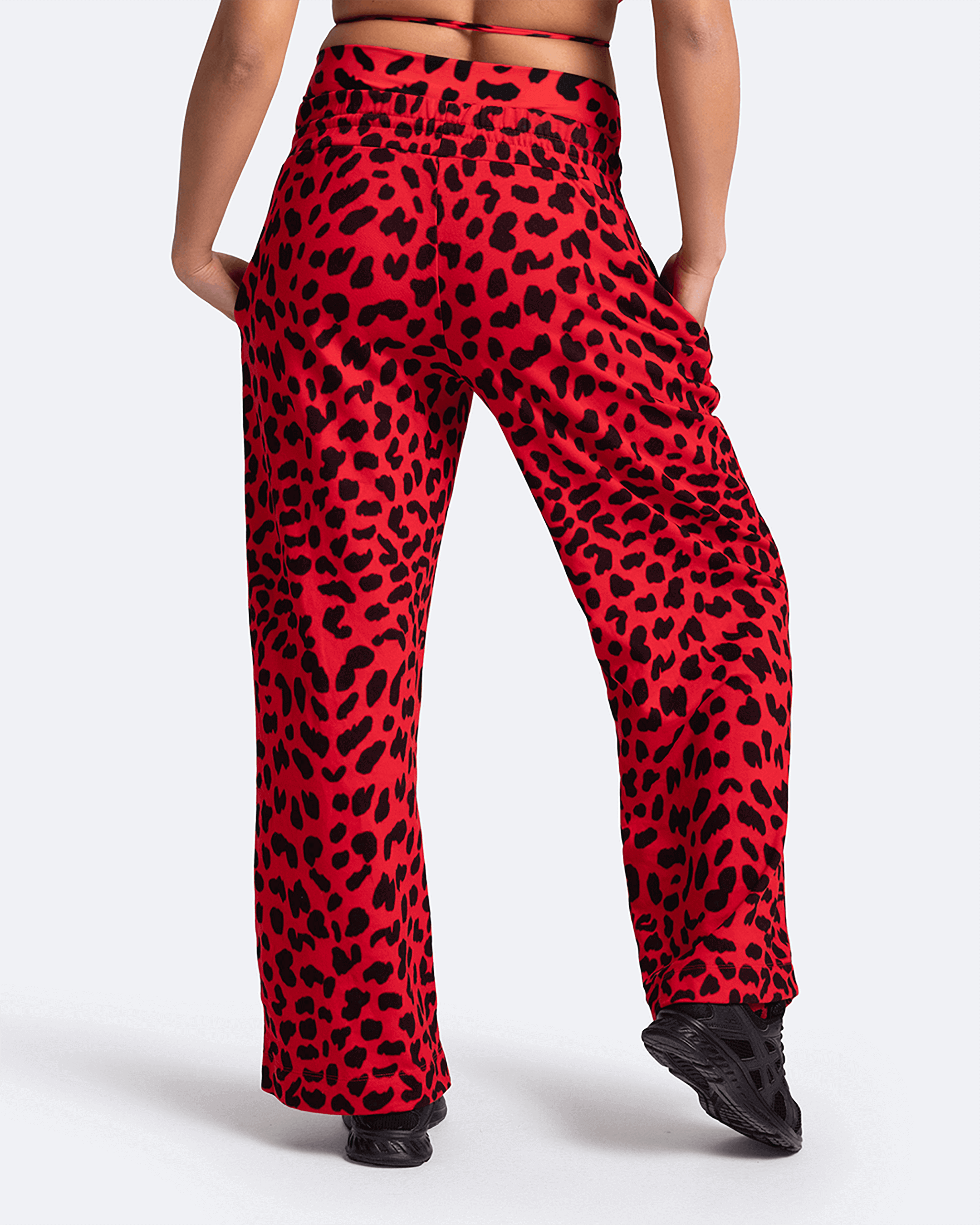 High Waisted Tummy Control Wide Leg Pants for Women - Comfortable Stretchy Work Pants & Casual Lounge Pants for Office, Travel & Everyday Wear