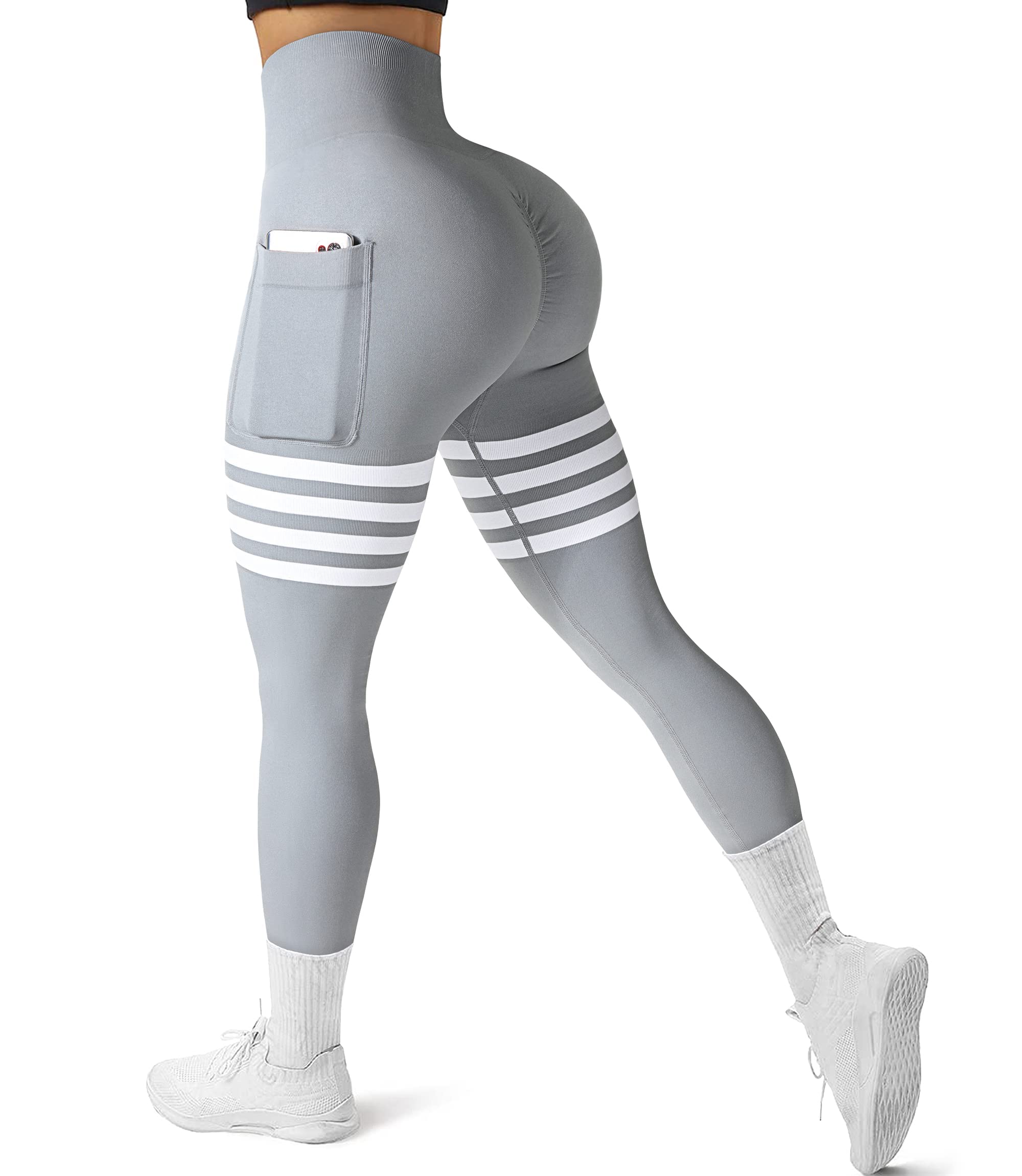 GILLYA Women's High Waisted Scrunch Butt Lifting Yoga Pants - Seamless Workout Leggings for Gym, Running & Everyday Wear