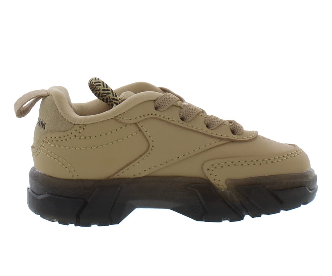 Reebok Club Cardi Baby Boys Sneakers Size 4 - Beige & Black | Comfortable Casual Shoes for Toddlers, Walking & Playtime