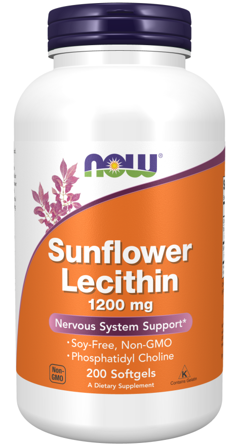 Sunflower Lecithin Powder - Non-GMO, 1200mg per Serving, Supports Brain & Liver Health - Perfect for Smoothies, Baking & Supplement Capsules