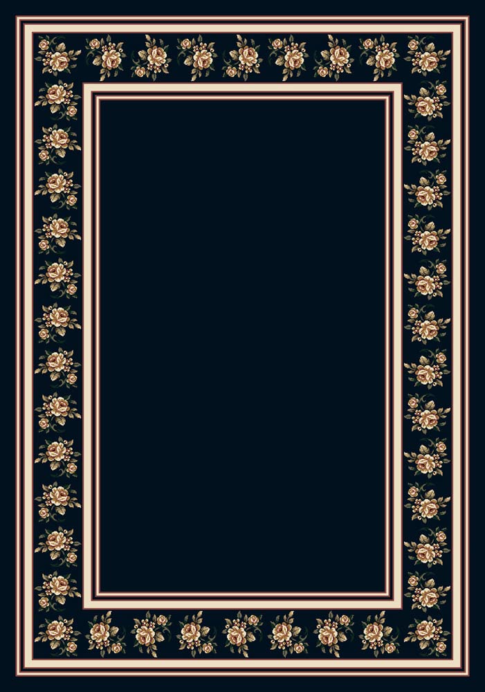 Milliken Design Center Rosalie Sapphire Blue Indoor/Outdoor Runner Rug 2'4