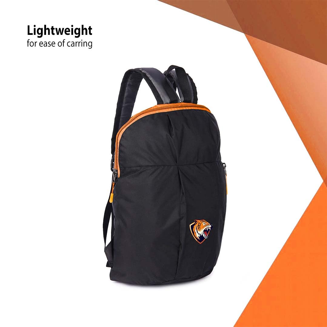 Stylish Unisex Waterproof Backpack for College, School & Outdoor Activities - Durable Daypack for Students, Picnics & Daily Use (Orange Zipper)