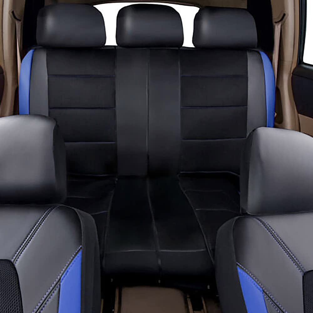 Premium PU Leather & Cloth Car Seat Cover for Volkswagen Alhambra 5-Seater - Comfortable Front Seat Protector in Blue | Perfect for Daily Commute, Road Trips & Family Travel