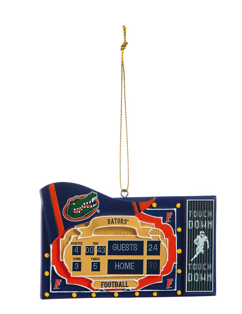 Florida Gators Polystone Scoreboard Ornament - NCAA Football Team Sports Decor for Home, Office & Fan Cave Display