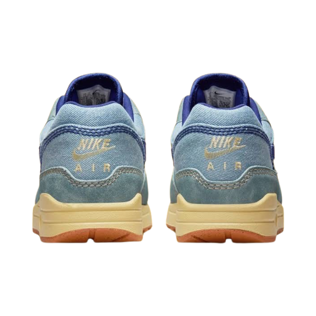 Nike Air Max 1 Premium Sneakers - Dirty Denim & Mineral Slate Colorway | Men's Casual Running Shoes for Gym, Workout & Streetwear Fashion
